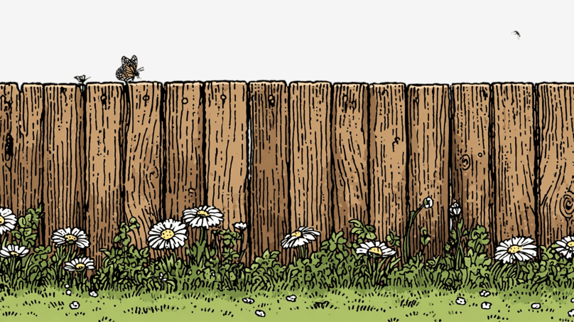 Pngtree Background With A Wooden Fence With Grass Png Image 5054439